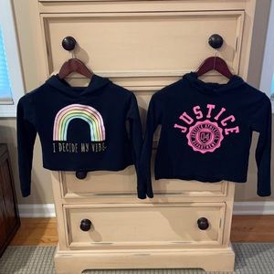 Justice 2 hoodies /lightweight sweatshirts